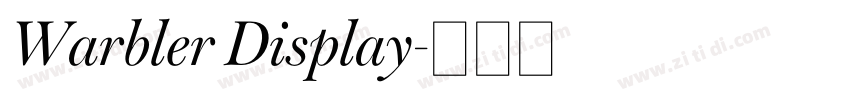 Warbler Display字体转换